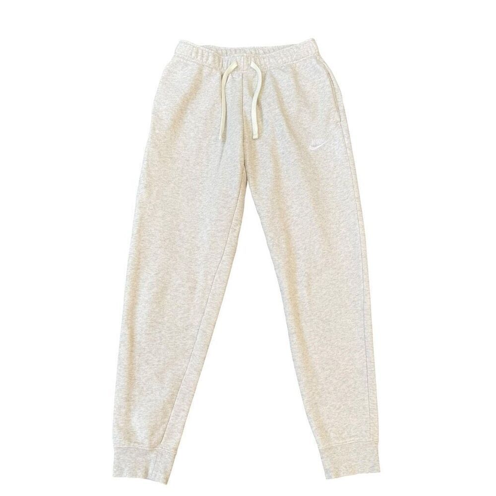 Nike Sportswear Club Fleece Jogger Sweatpants Gray Women’s Embroidered Logo Sz S